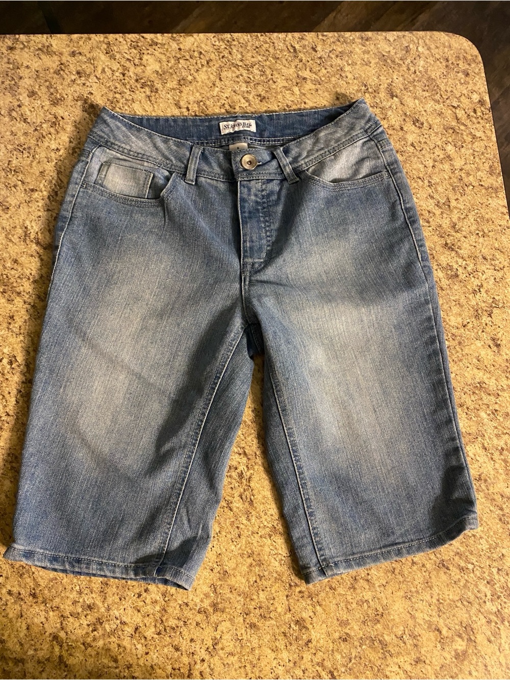 St. John's Bay Light Blue Denim Bermuda Shorts
